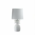 Cling 17 in. Tropical Heahea Pineapple Table Lamp, Coastal White CL2629591